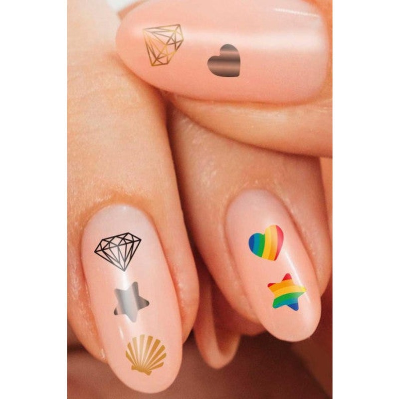 Shapes Nail Tattoo, Nail Tattoo, Nail Art, Nail Sticker