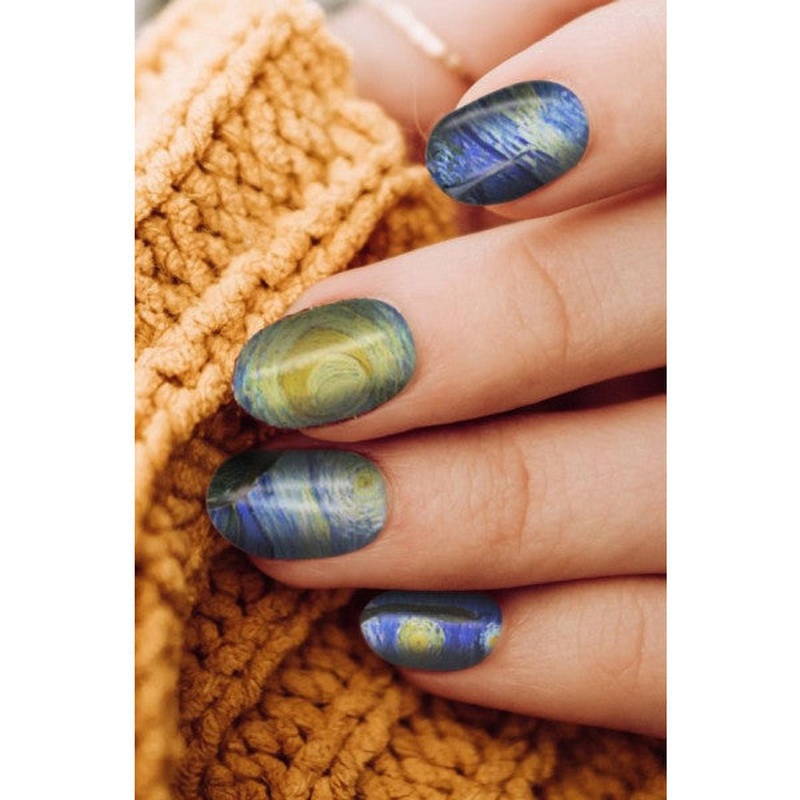 Van Gogh Starry Night Nail Tattoo,nail Art,nail Sticker