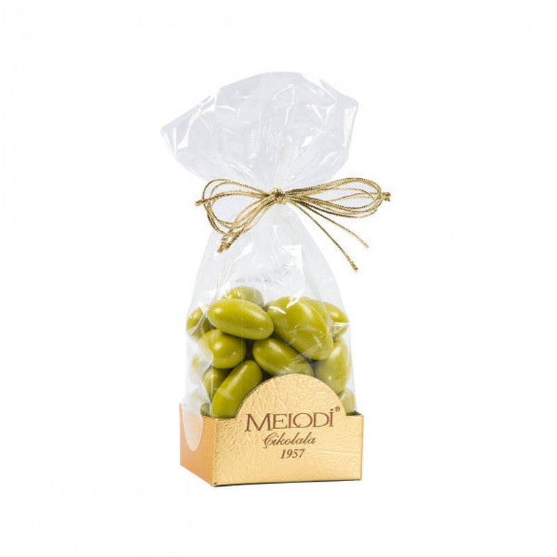 Melodi Green Colored Almond Candy 500 Gr