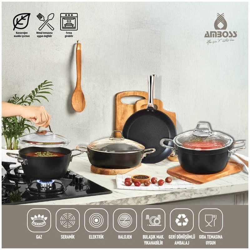 Dark 7 Piece Cookware Set