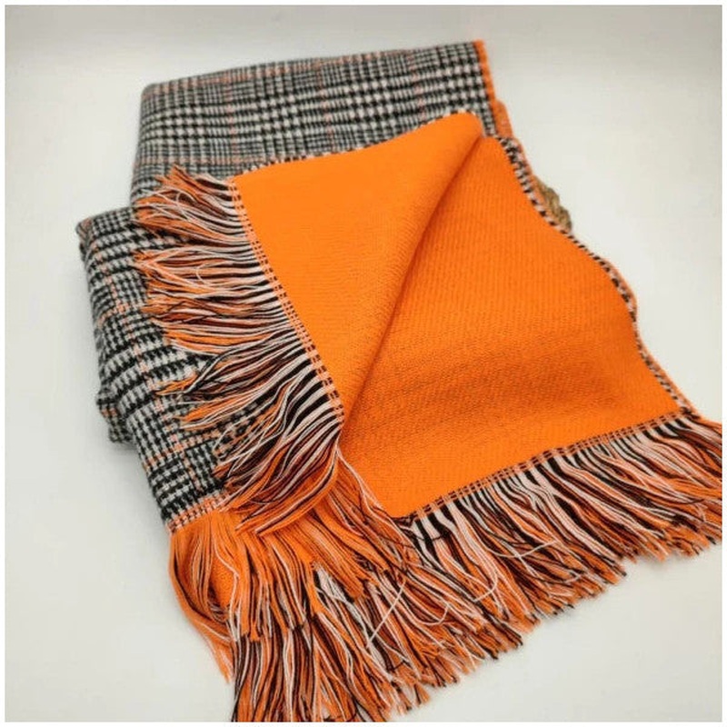Double Sided Women's Shawl Orange Color