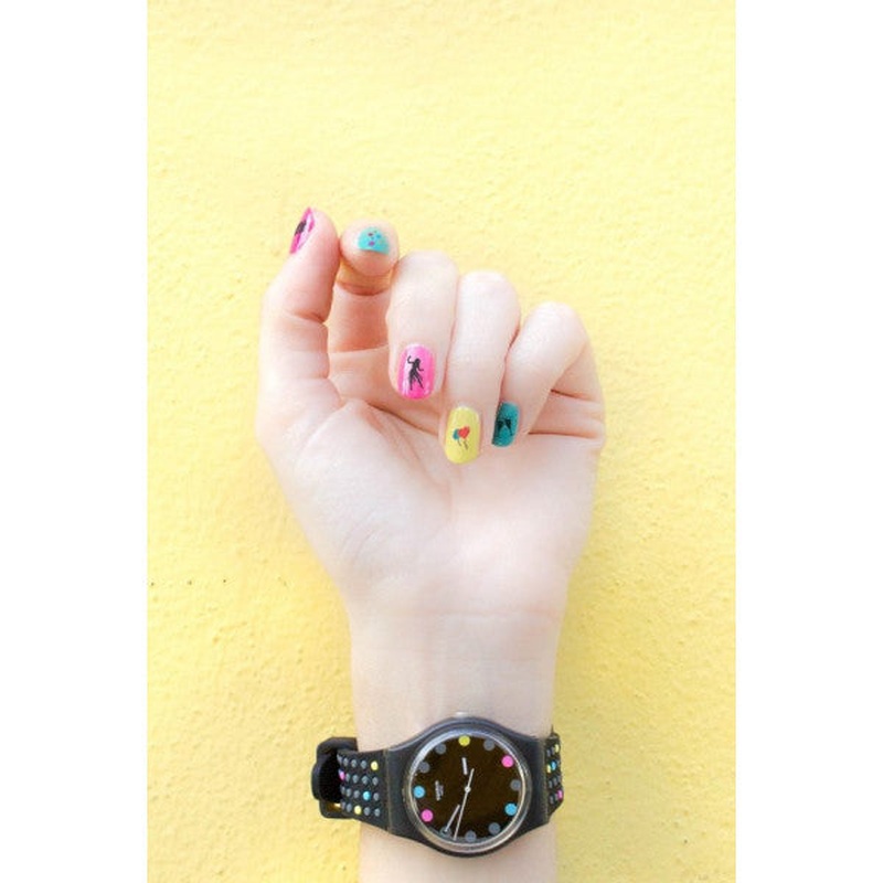 Fun Symbols Nail Tattoo, Nail Art, Nail Sticker