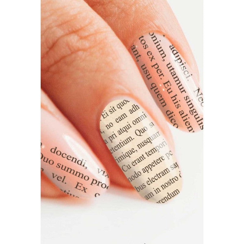2 Newspaper Articles Nail Tattoo, Nail Tattoo, Nail Art, Nail Sticker