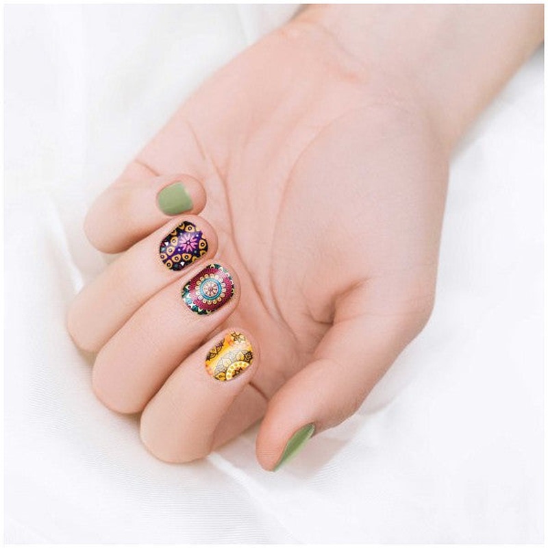 Ethnic Patterned Nail Tattoo,nail Art,nail Sticker