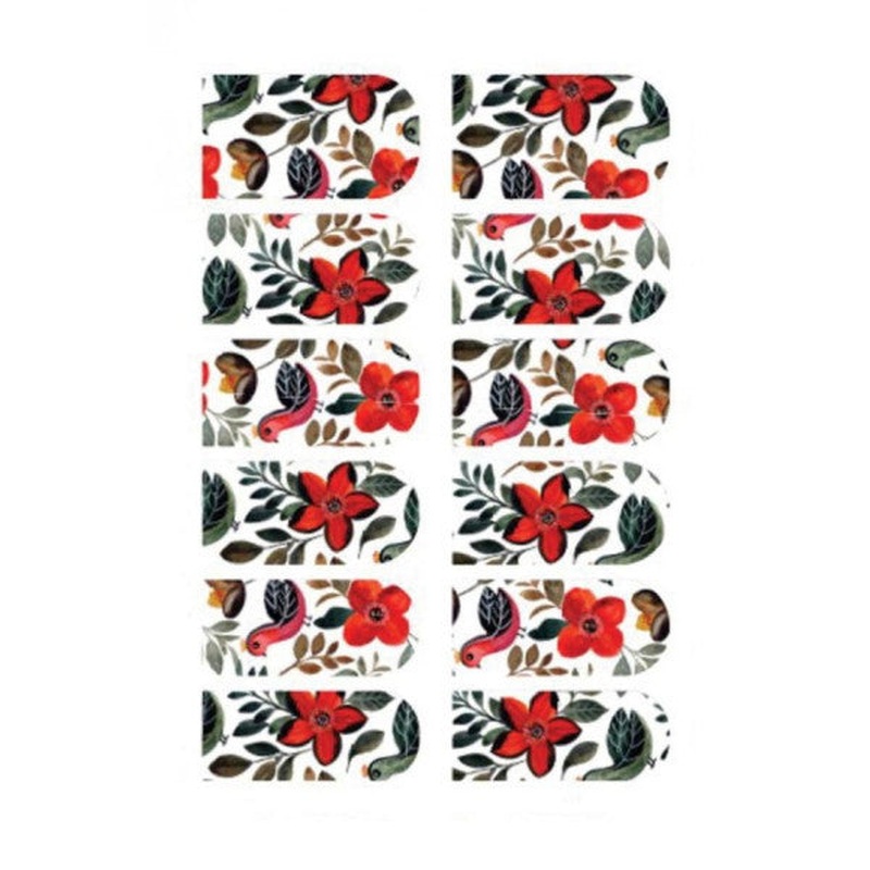 Flower And Bird Nail Tattoo,nail Tattoo,nail Art,nail Sticker