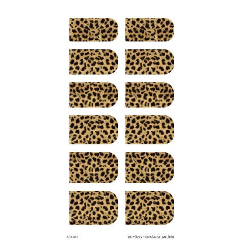 Leopard -2 Nail Tattoo, Nail Tattoo, Nail Art, Nail Sticker