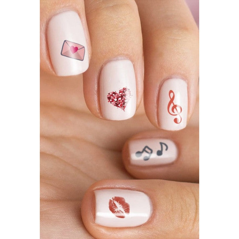 Love Symbols Nail Tattoo, Nail Art, Nail Sticker