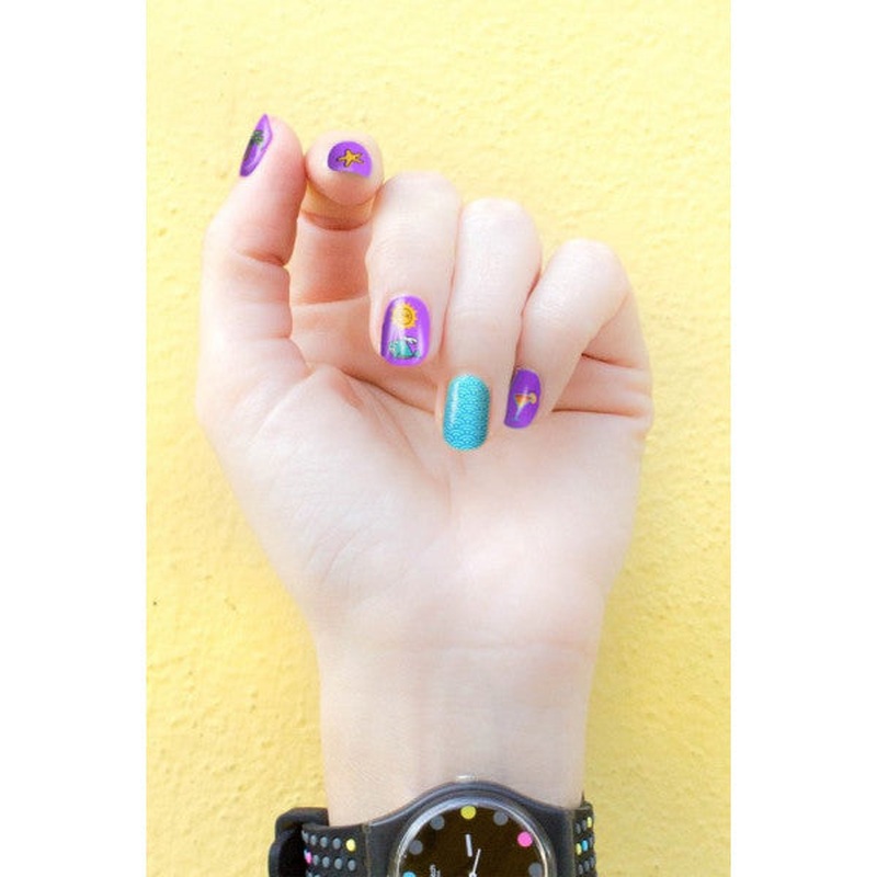 Summer Nail Tattoo, Nail Art, Nail Sticker