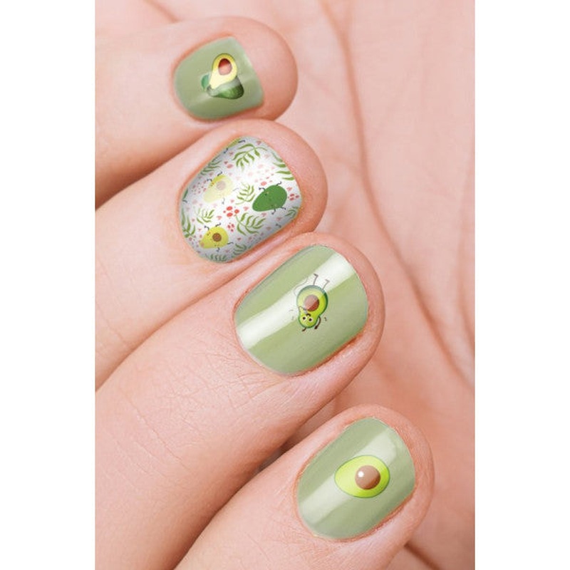 Avocado Nail Tattoo, Nail Art, Nail Sticker