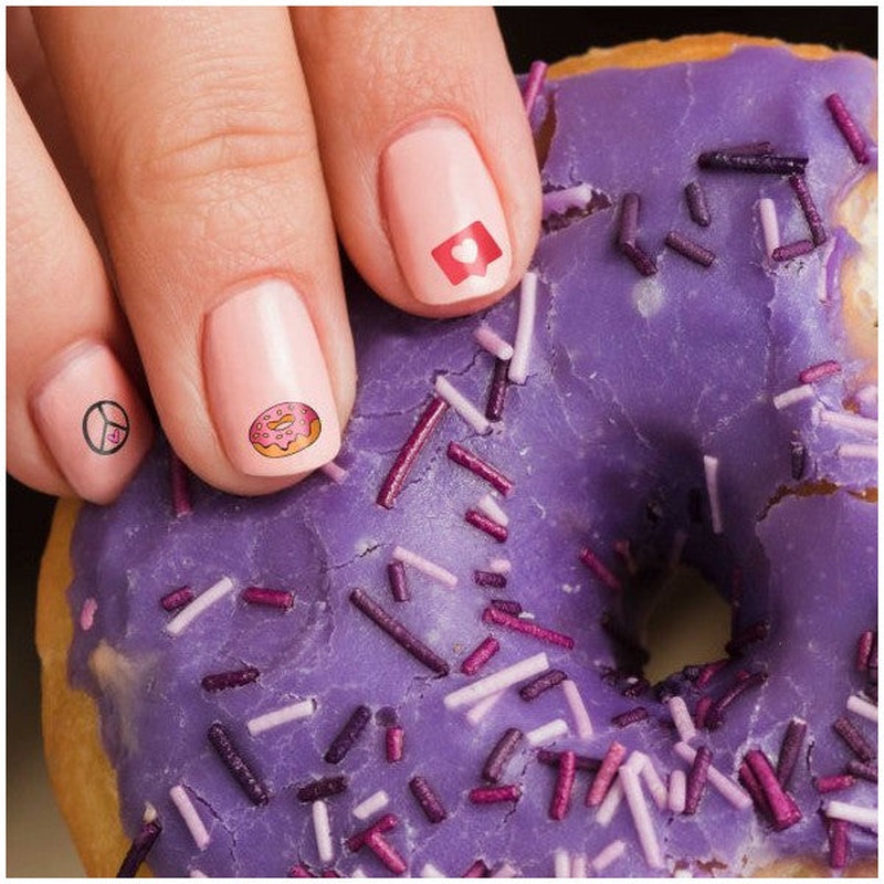 Donut Nail Tattoo,nail Art,nail Sticker