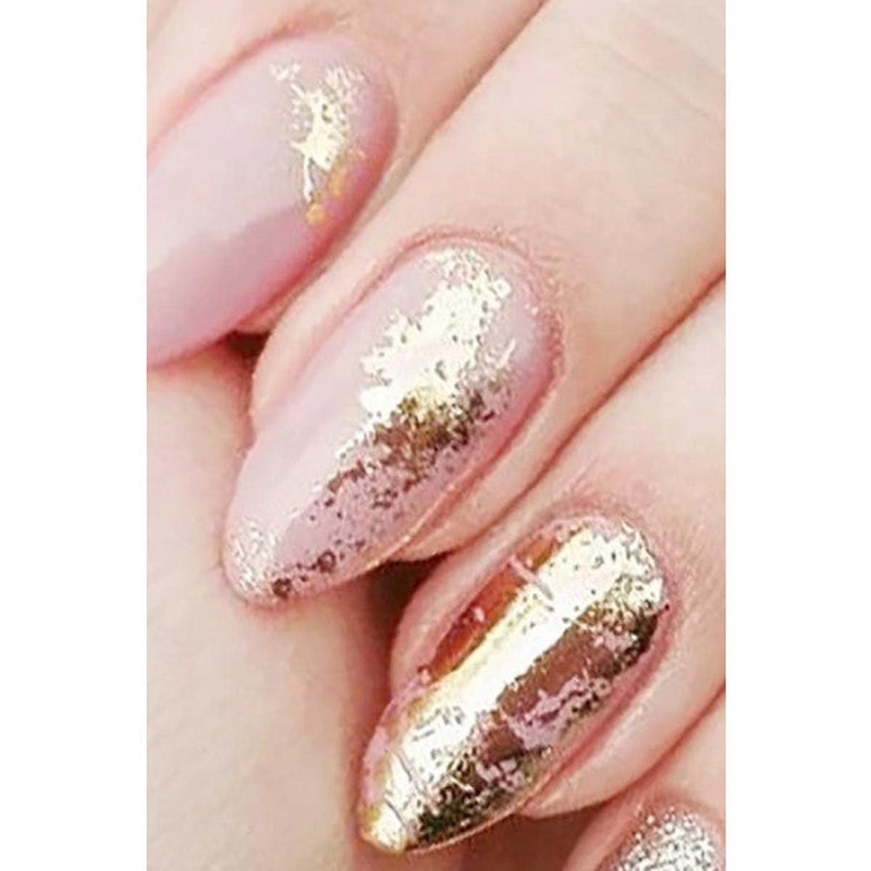Gold Color Transfer Nail Tattoo, Nail Sticker, Nail Art