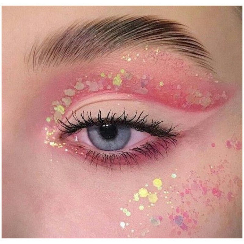 Pink Bubble Eye Glitter, Face And Body Glitter, Party Glitter Makeup Glitter 5 Ml