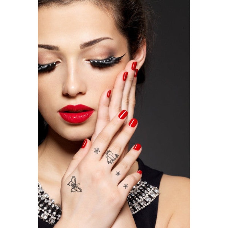 Shapes - 3 Temporary Tattoo, Body Tattoo, Arm Wrist Tattoo, Neck Tattoo