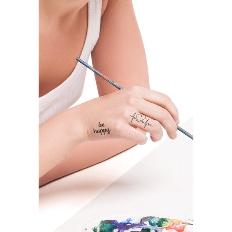 Smile Temporary Tattoo, Body Tattoo, Arm Wrist Tattoo, Neck Tattoo