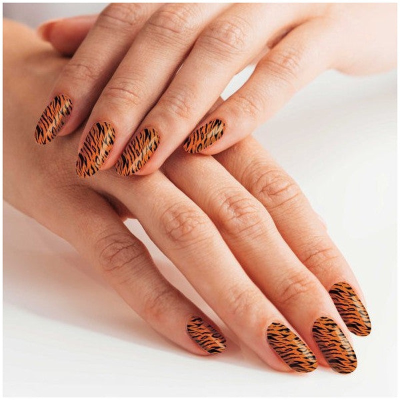 2 Color Zebra Nail Tattoo, Nail Sticker, Nail Tattoo, Nail Art