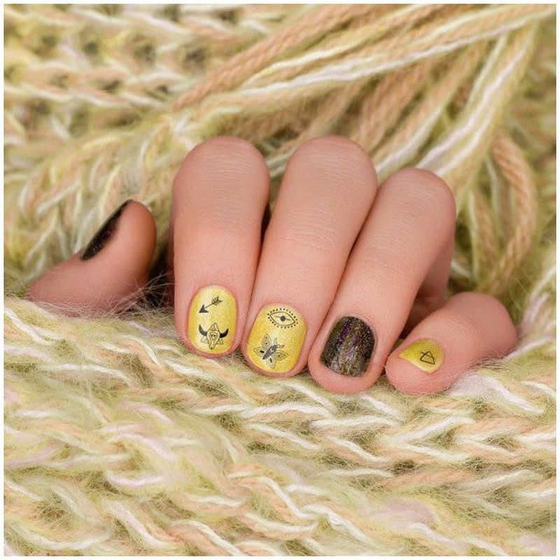 2 Minimal Nail Tattoo, Nail Sticker, Nail Tattoo, Nail Art