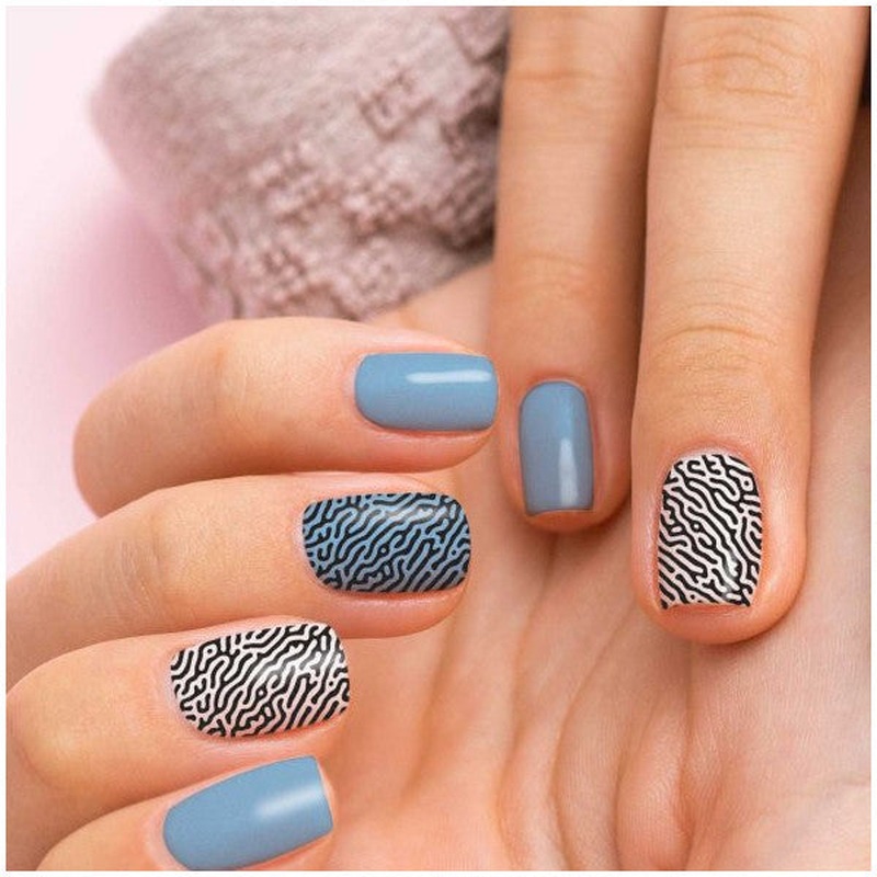 2 Trace Patterned Nail Tattoo, Nail Sticker, Nail Tattoo, Nail Art