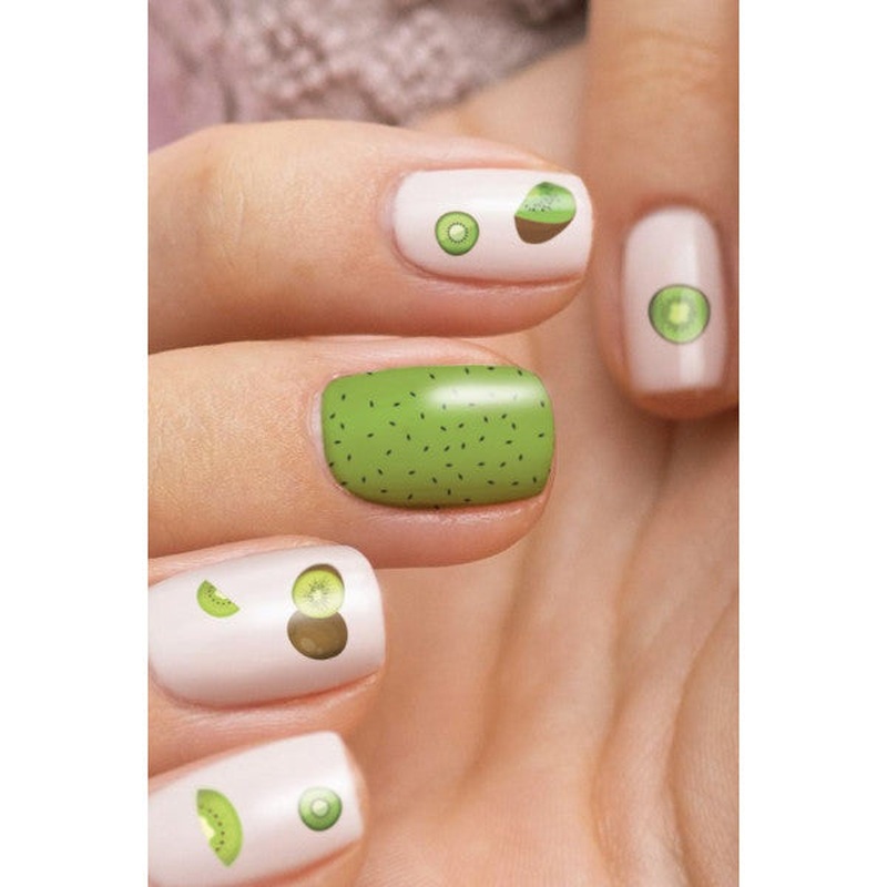 Kiwi Nail Tattoo, Nail Tattoo, Nail Art, Nail Sticker