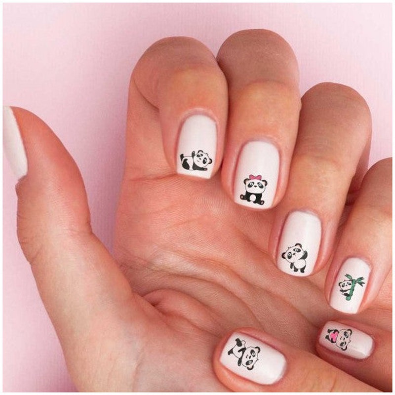 Panda Nail Tattoo,nail Tattoo,nail Art,nail Sticker