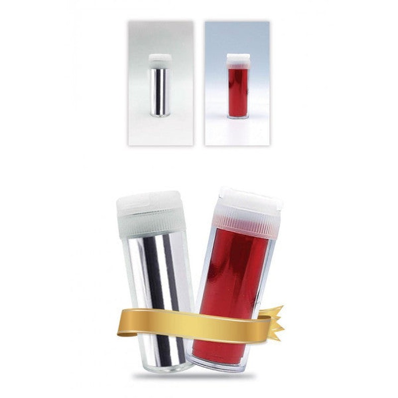 Silver, Red 2 Piece Set, Transfer Nail Tattoo Art-590