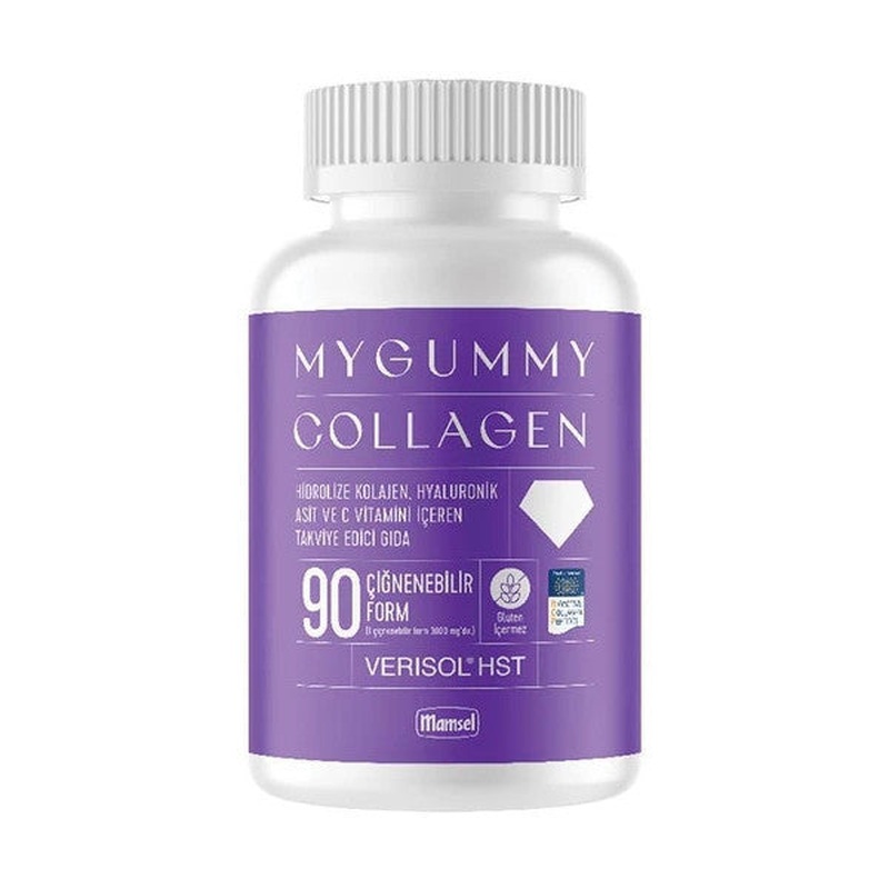 Mygummy Collagen Hydrolyzed Collagen, Hyaluronic Acid And Vitamin C Containing Supplementary Food 90 Chewable Form 00735
