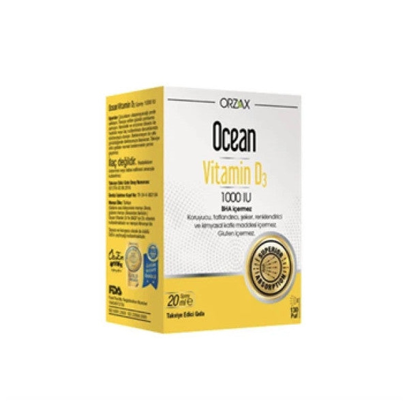 Orzax Ocean Vitamin D3 1000 Iu Spray 20 Ml