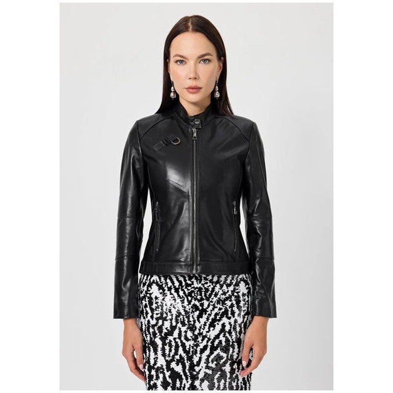 Brigida Black Leather Jacket