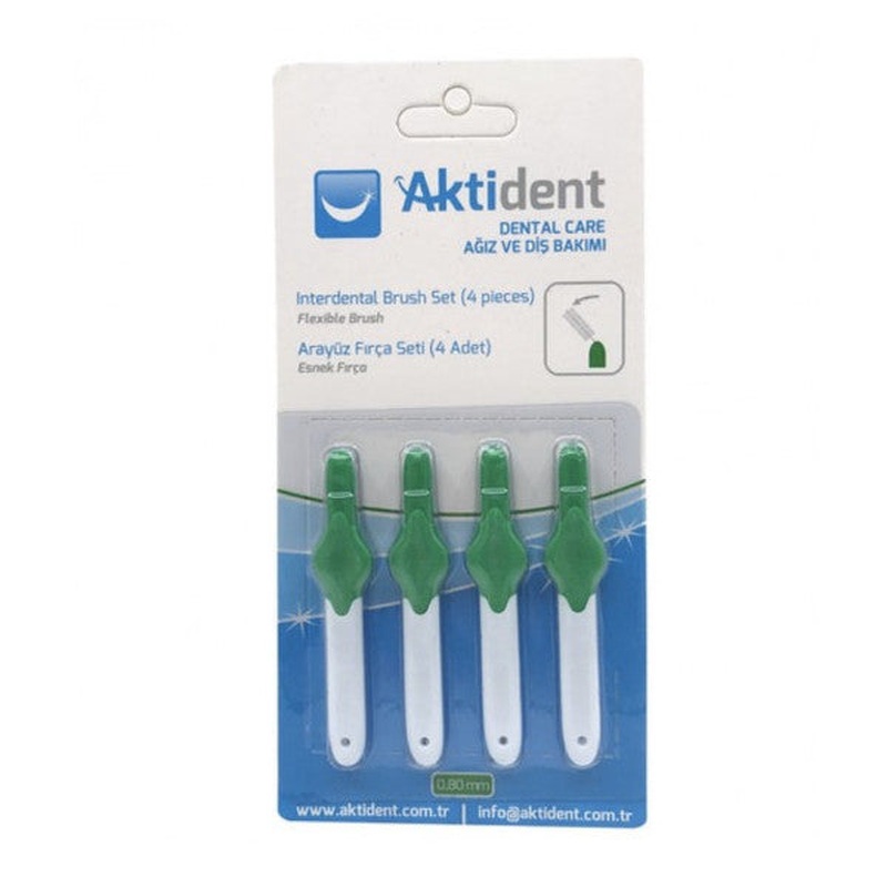 Aktident Orid Interface Brush 0.80 Mm 4 Pieces - Green