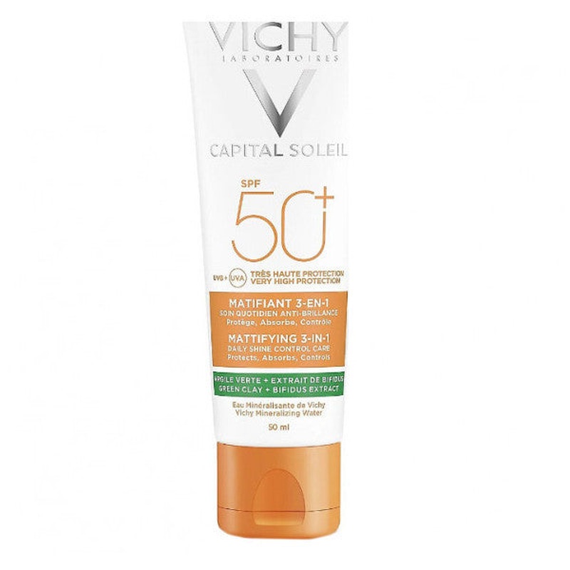 Vichy Capital Ideal Soleil Anti Shine Mattifying 3 n 1 Cream Spf50 50 Ml