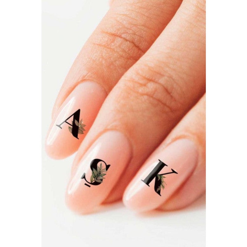 Alphabet Nail Tattoo, Nail Art, Nail Sticker