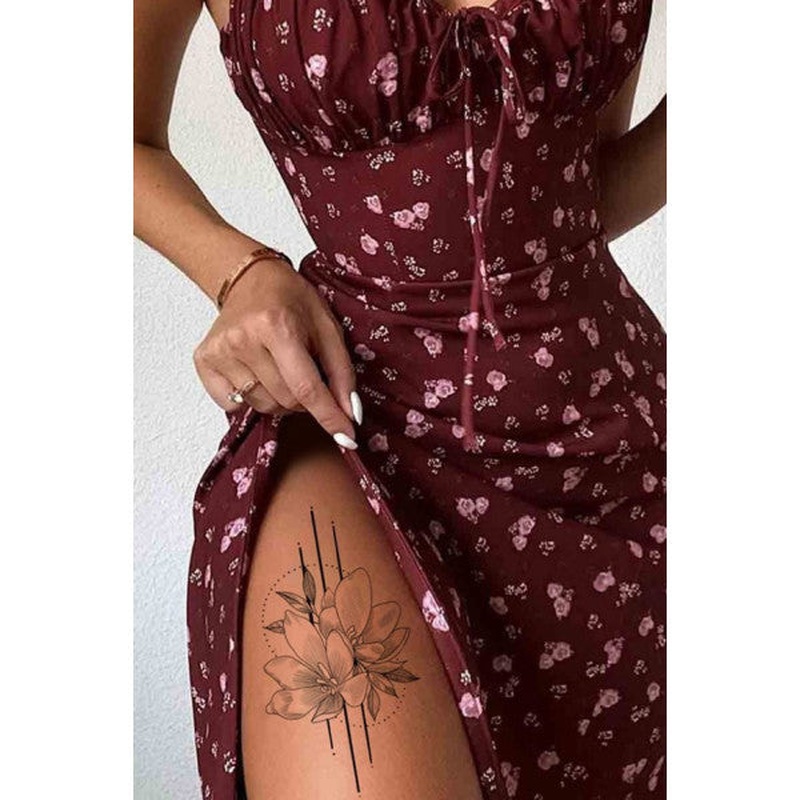 Flower -2 Temporary Tattoo, Body Tattoo, Arm Wrist Tattoo, Neck Tattoo, Back Tattoo