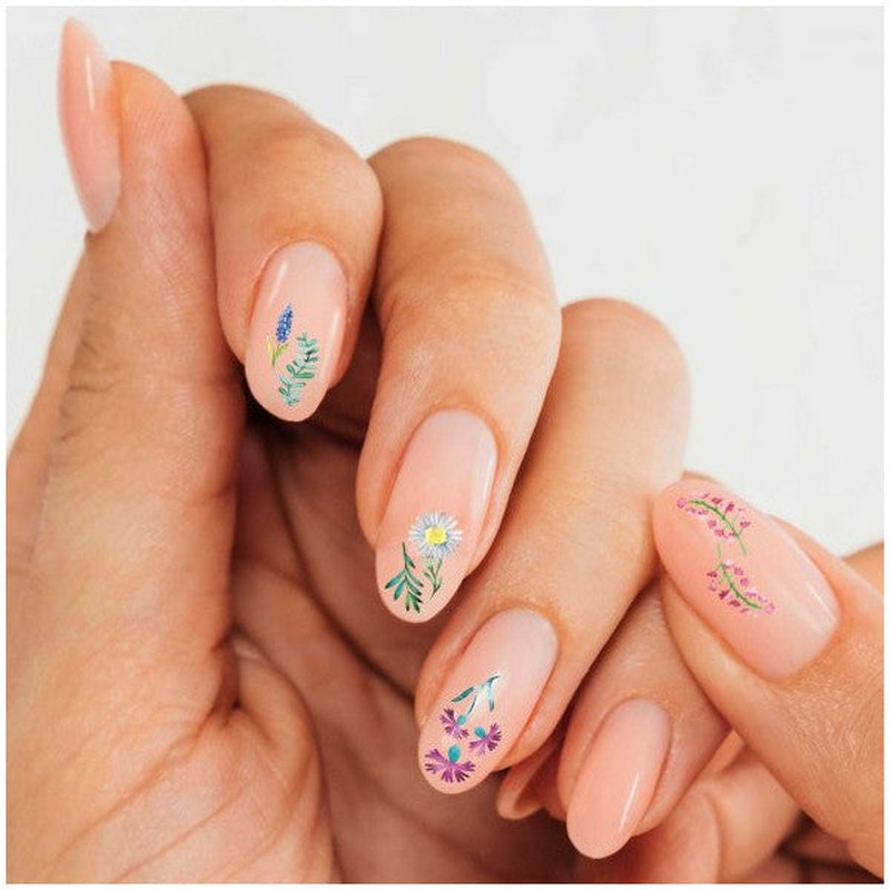 Flowers 50Pcs Nail Tattoo, Nail Tattoo, Nail Art, Nail Sticker