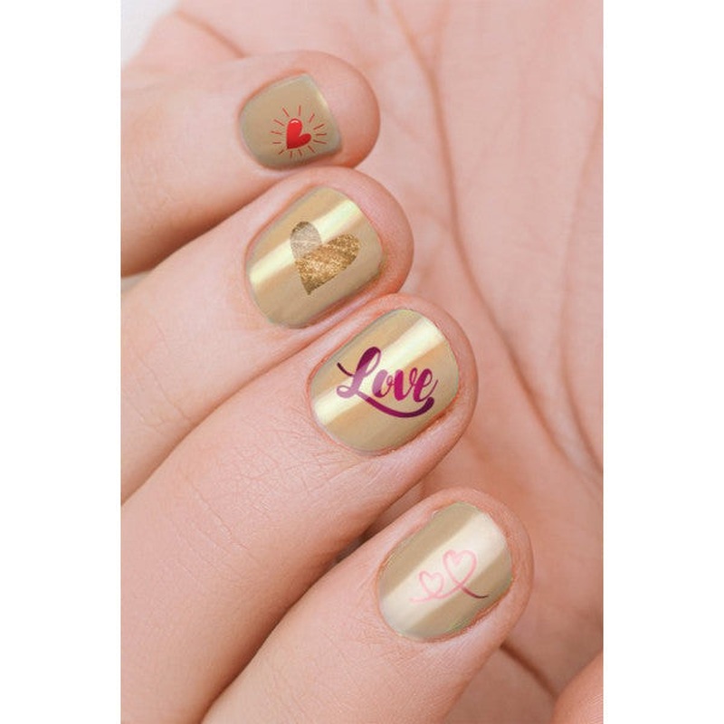 Hearts -2 Nail Tattoo, Nail Art, Nail Sticker
