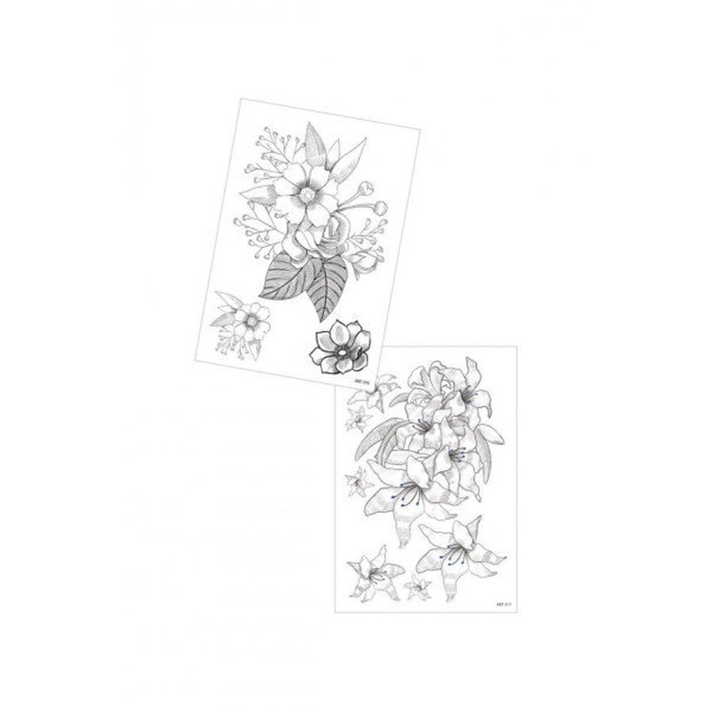 2 Piece Temporary Tattoo Set, Body Tattoo, Arm Wrist Tattoo, Neck Tattoo, Back Tattoo