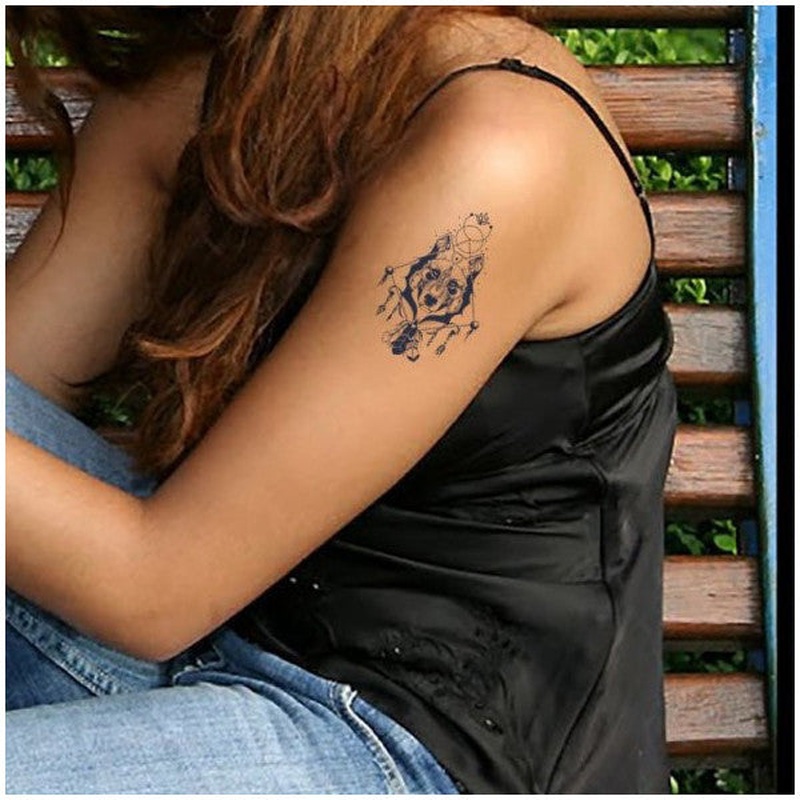Art-122 Temporary Tattoo, Temporary Tattoo 15.5X15.5 Cm, body Tattoo, Arm Wrist Tattoo, Neck Tattoo, Back Tattoo