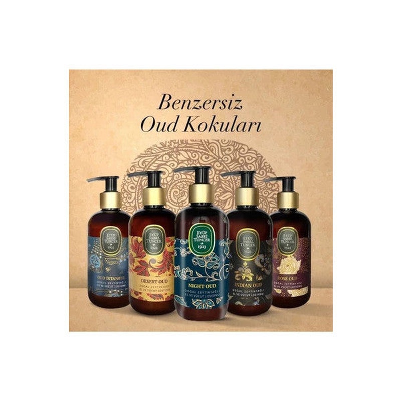 Eyup Sabri Tuncer Natural Olive Oil Oud Lotions (Istanbul, Rose, Night, Desert, Indian)