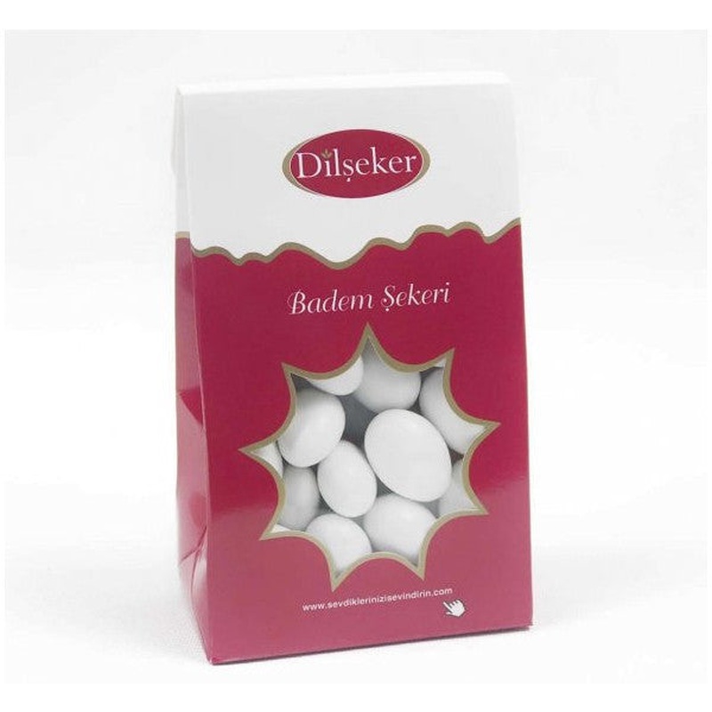 White Almond Dragee Candy 100 Grams