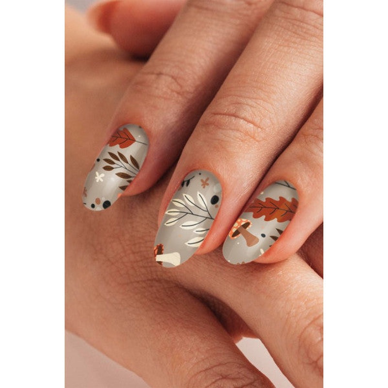 Autumn Nail Tattoo, Nail Art, Nail Sticker