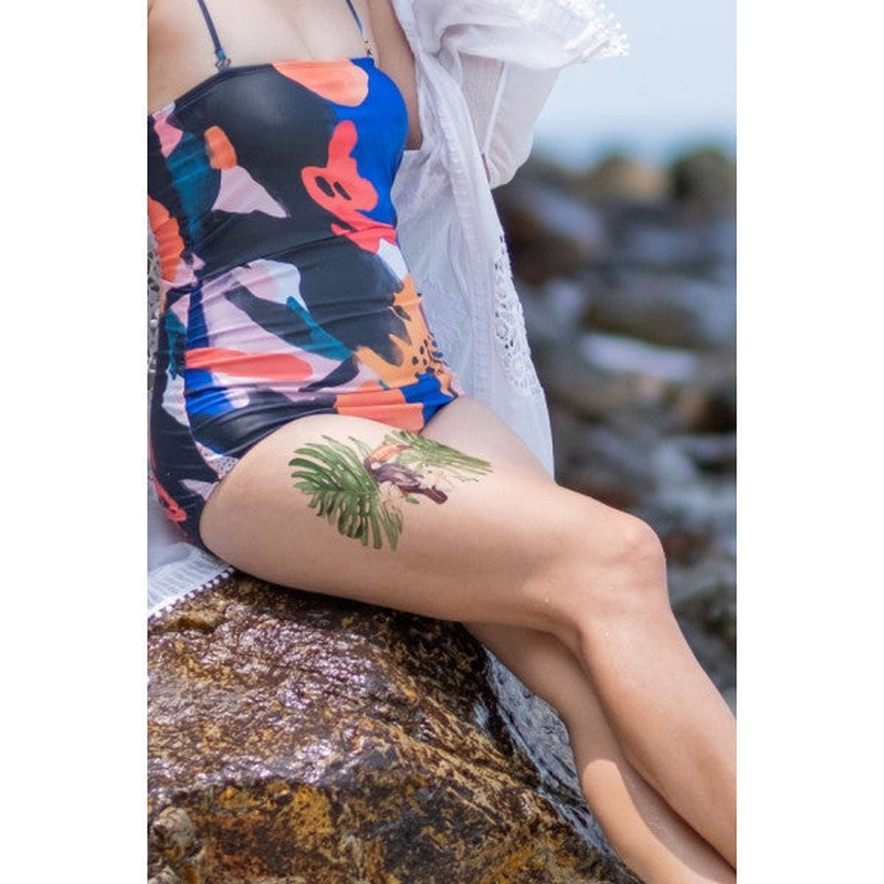 Parrot Temporary Tattoo, Body Tattoo, Arm Wrist Tattoo, Neck Tattoo, Back Tattoo