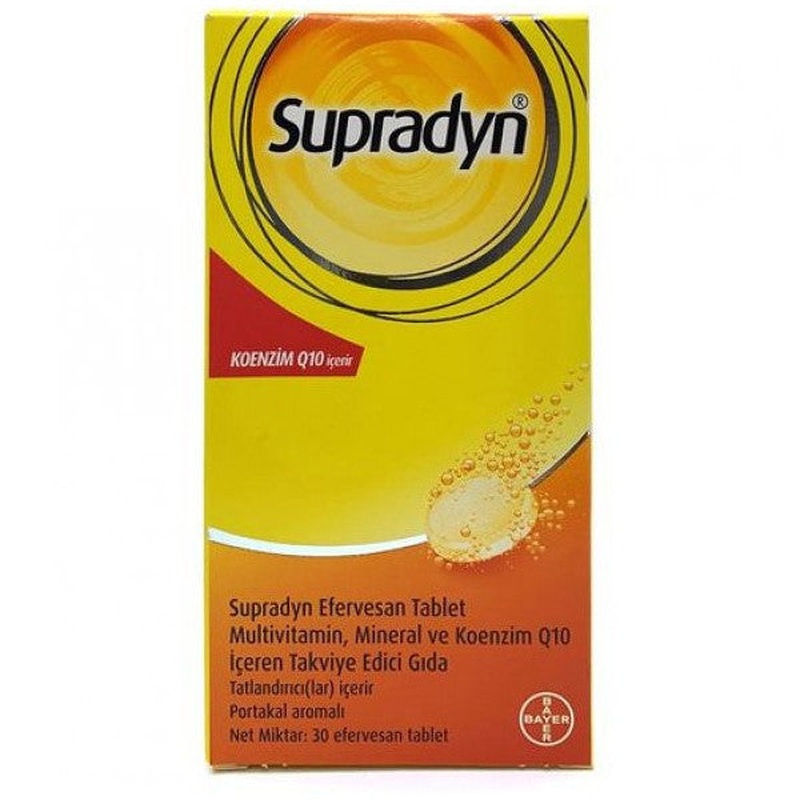 Supradyn Coenzyme Q10 30 Effervescent Tablets