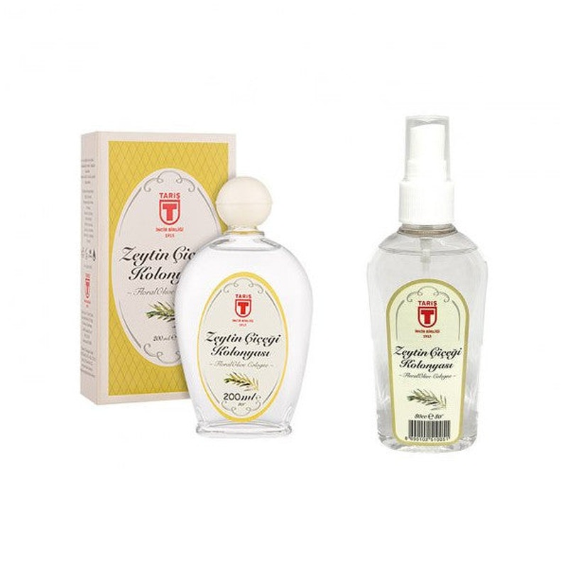 Tari Glass Bottle Olive Blossom Cologne 200 Ml And Spray Olive Blossom Cologne 80 Ml Set