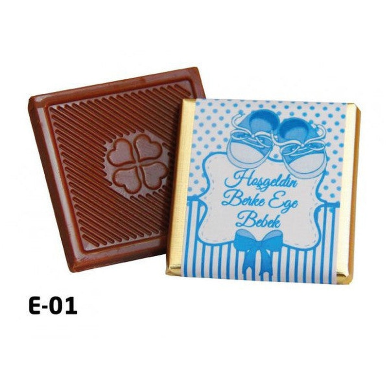 Named Baby Chocolate Blue Baby Boy 48 Pieces