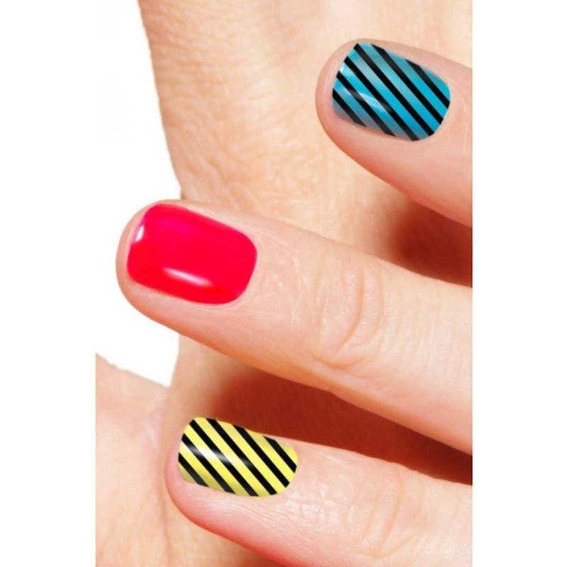 Horizontal Lines Nail Tattoo,nail Tattoo,nail Art,nail Sticker