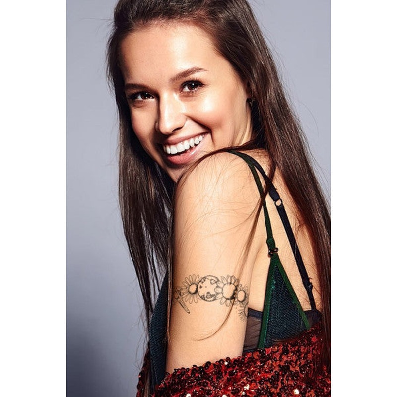 Planets Temporary Tattoo, Temporary Tattoo, Body Tattoo, Arm Wrist Tattoo, Neck Tattoo, Back Tattoo