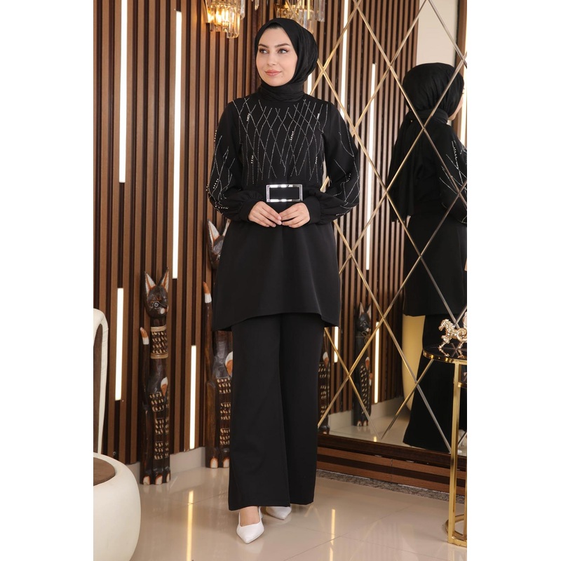 Pearl Stone Detailed Set Black Msw19116-3