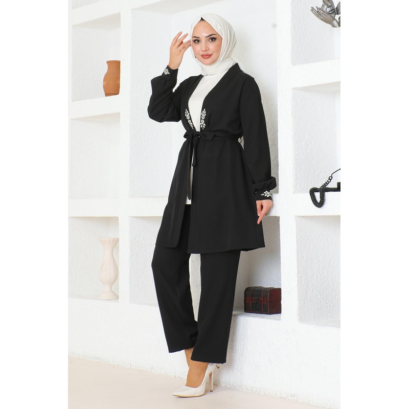 Stone Detailed Set Black Msw19203-1