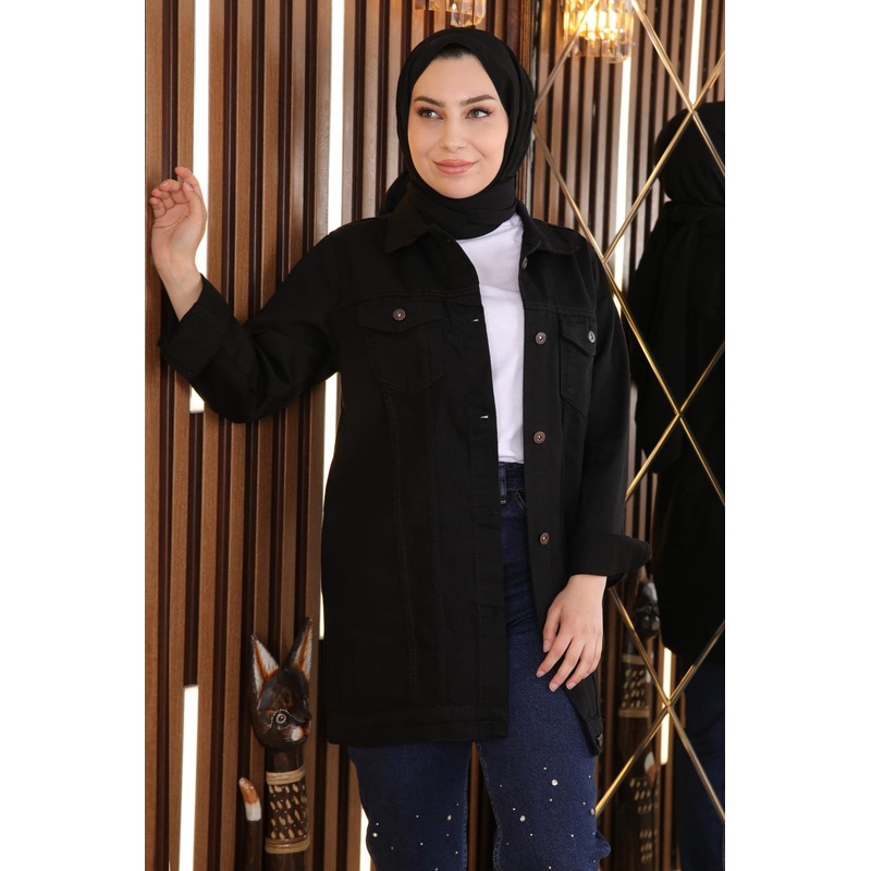 Pocket Denim Jacket Black Msw6034