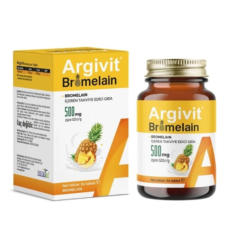 Argivit Bromelain 500 Mg 60 Tablet