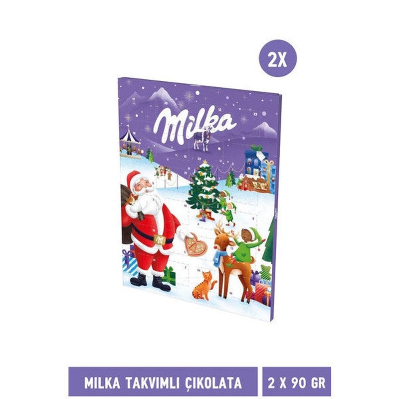 Milka Calendar Chocolate 90 Gr  2 Pieces