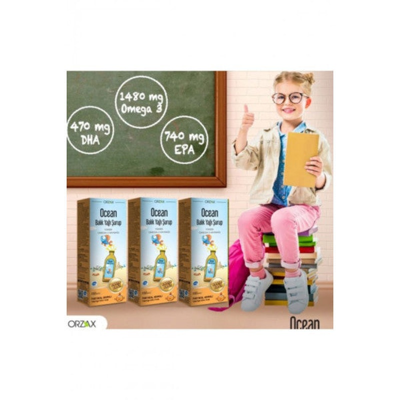 Ocean 150 Ml Orange Flavored Fish Oil Syrup